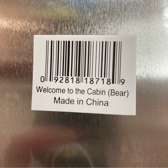 Welcome to the cabin metal wall sign with bears - Picture 4 of 12